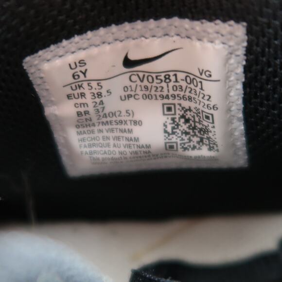 Nike Shoes Youth 6Y Football Cleats Alpha Menace 3 Shark Black White Lace Up - Picture 12 of 14